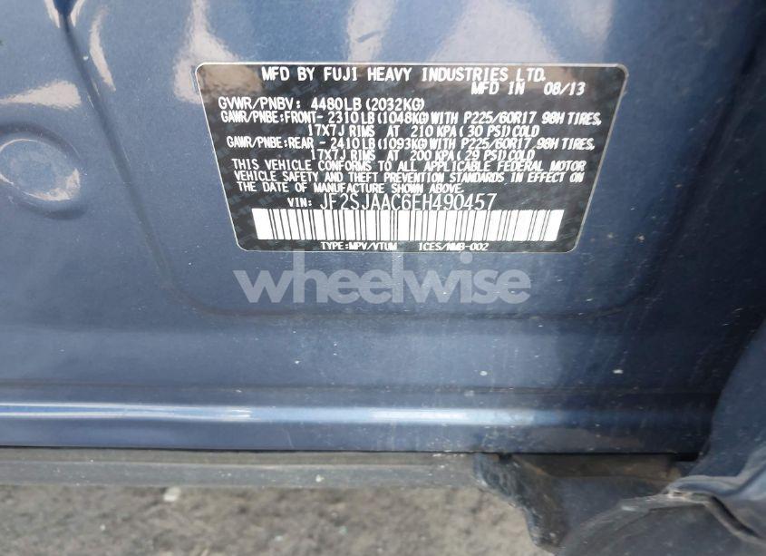 Photo 9 of 2014 Subaru Forester 2.5I (VIN JF2SJAAC6EH490457)