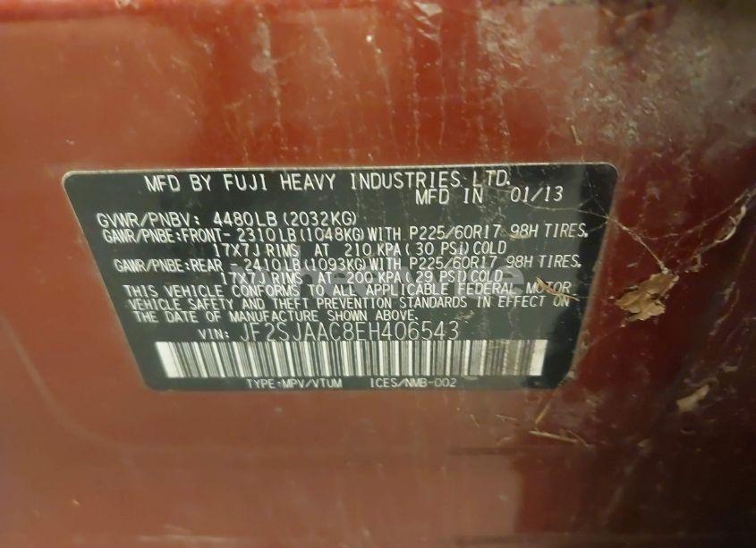 Photo 9 of 2014 Subaru Forester 2.5I (VIN JF2SJAAC8EH406543)