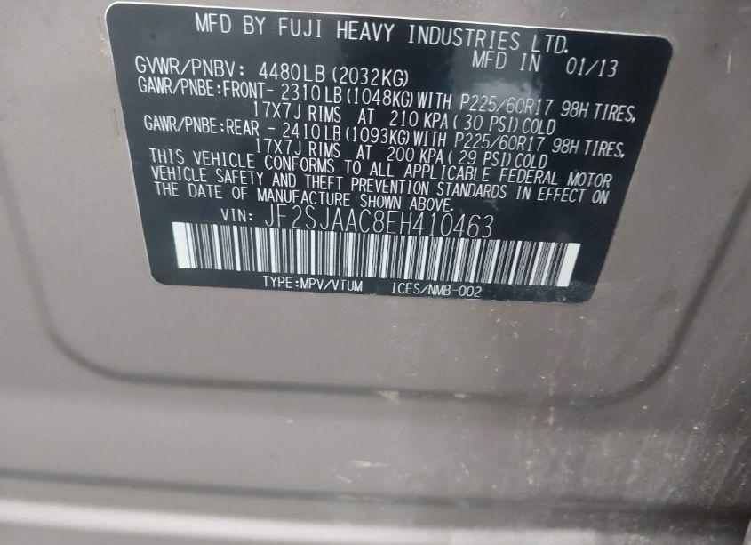 Photo 9 of 2014 Subaru Forester 2.5I (VIN JF2SJAAC8EH410463)