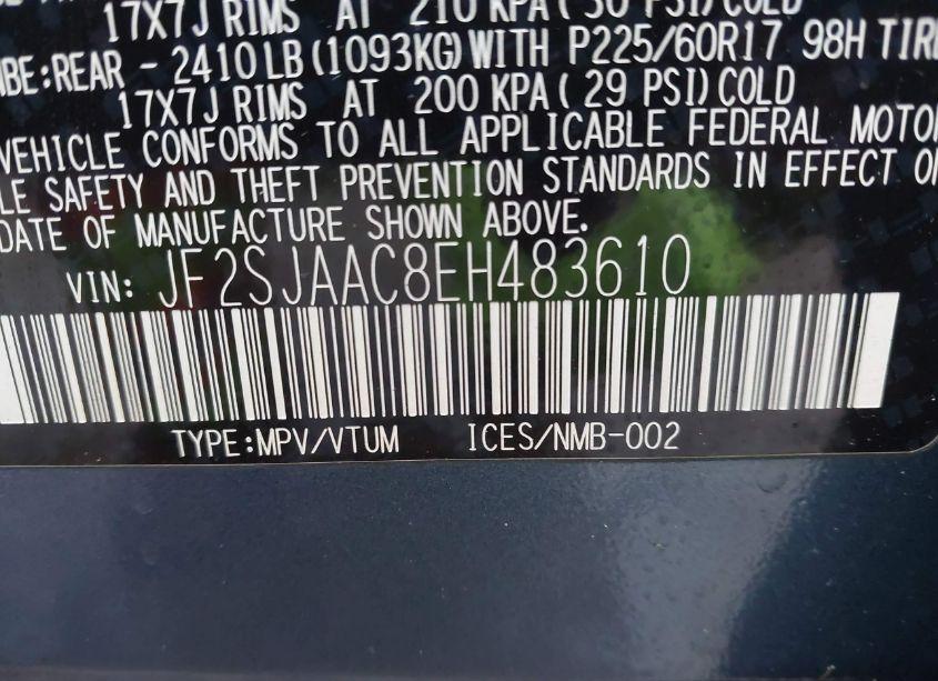 Photo 9 of 2014 Subaru Forester 2.5I (VIN JF2SJAAC8EH483610)