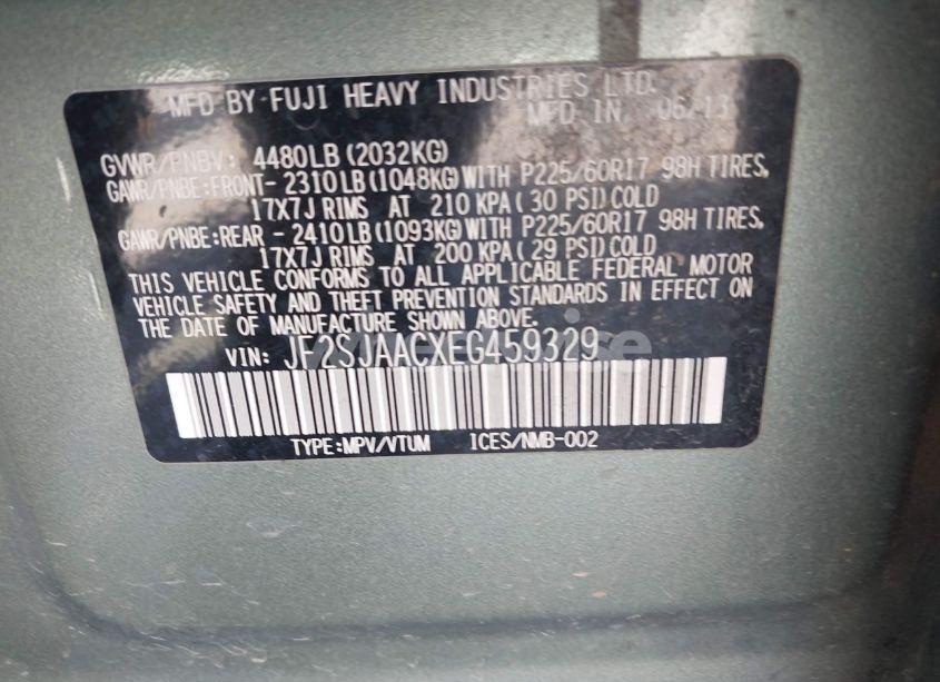 Photo 9 of 2014 Subaru Forester 2.5I (VIN JF2SJAACXEG459329)