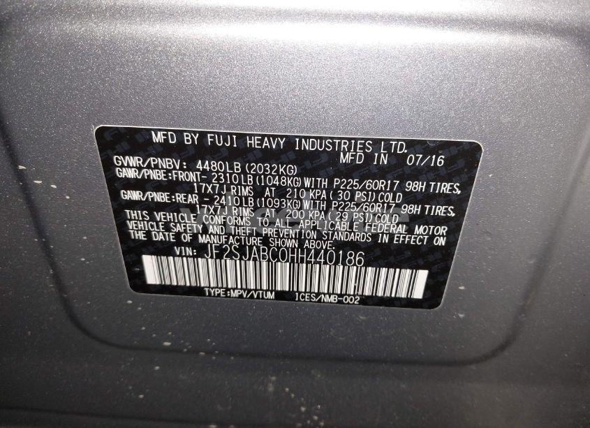 Photo 9 of 2017 Subaru Forester 2.5I (VIN JF2SJABC0HH440186)