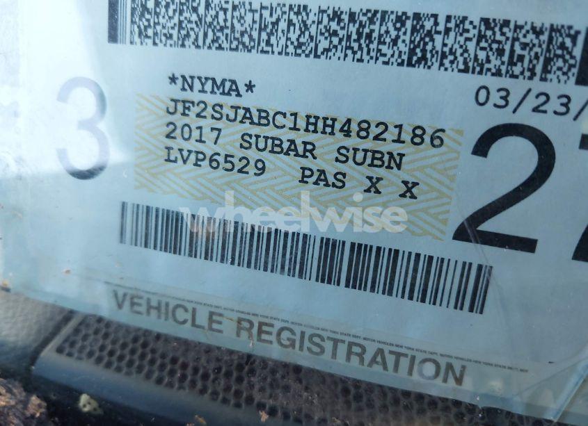 Photo 17 of 2017 Subaru Forester 2.5I (VIN JF2SJABC1HH482186)