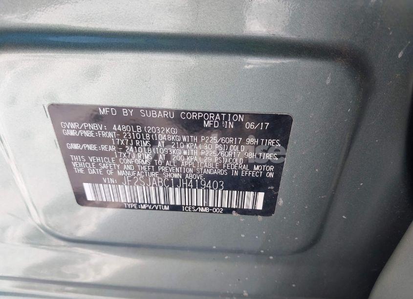 Photo 9 of 2018 Subaru Forester 2.5I (VIN JF2SJABC1JH419403)