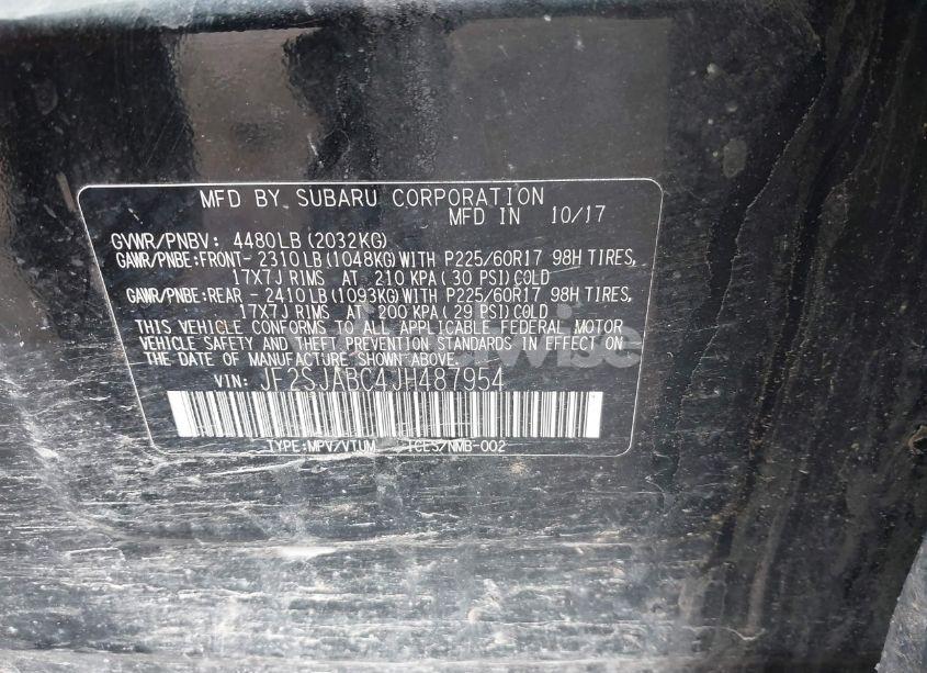 Photo 9 of 2018 Subaru Forester 2.5I (VIN JF2SJABC4JH487954)