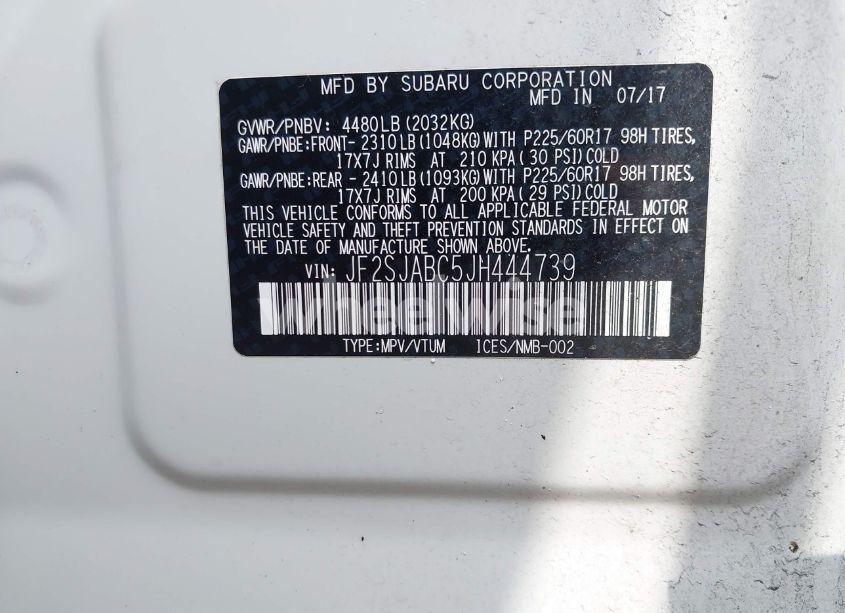 Photo 9 of 2018 Subaru Forester 2.5I (VIN JF2SJABC5JH444739)