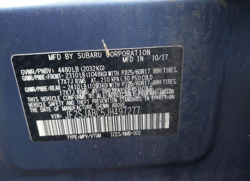 Photo 9 of 2018 Subaru Forester 2.5I (VIN JF2SJABC5JH497277)