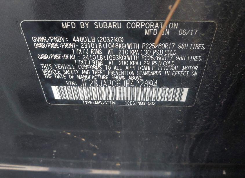 Photo 9 of 2018 Subaru Forester 2.5I (VIN JF2SJABC6JH422894)