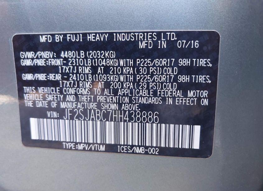 Photo 9 of 2017 Subaru Forester 2.5I (VIN JF2SJABC7HH438886)