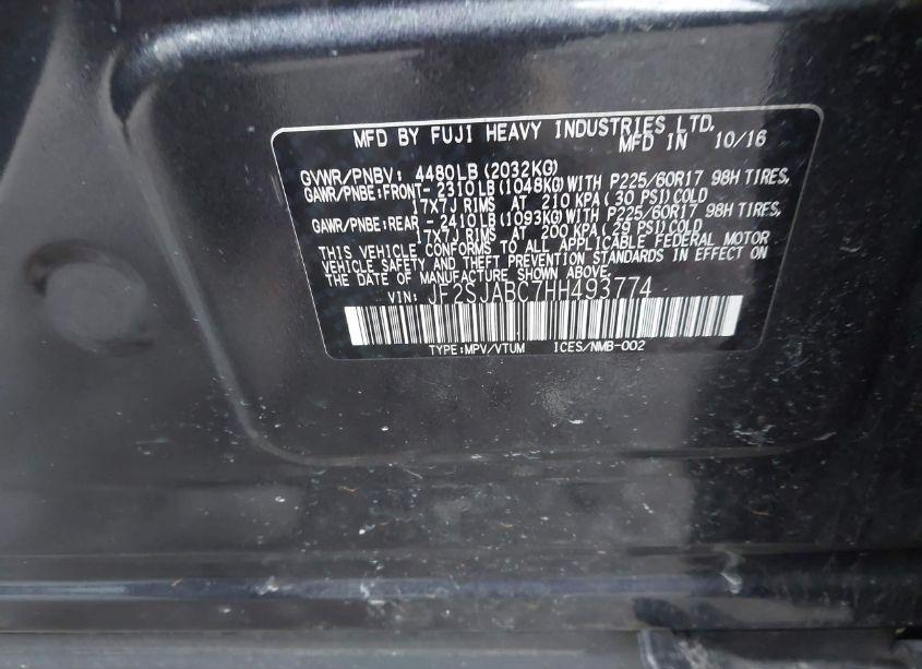 Photo 9 of 2017 Subaru Forester 2.5I (VIN JF2SJABC7HH493774)