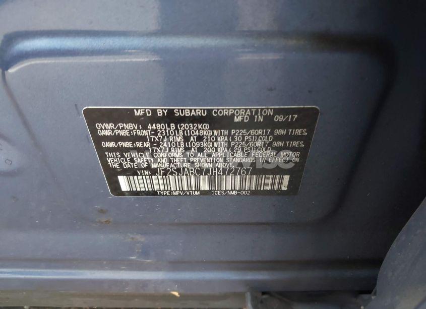 Photo 9 of 2018 Subaru Forester 2.5I (VIN JF2SJABC7JH472767)
