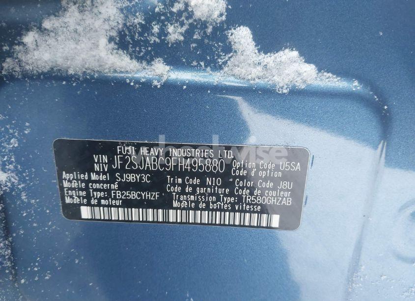 Photo 9 of 2015 Subaru Forester 2.5I (VIN JF2SJABC9FH495880)