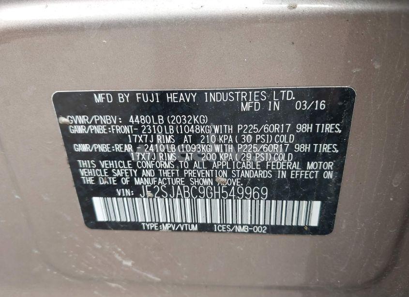 Photo 9 of 2016 Subaru Forester 2.5I (VIN JF2SJABC9GH549969)