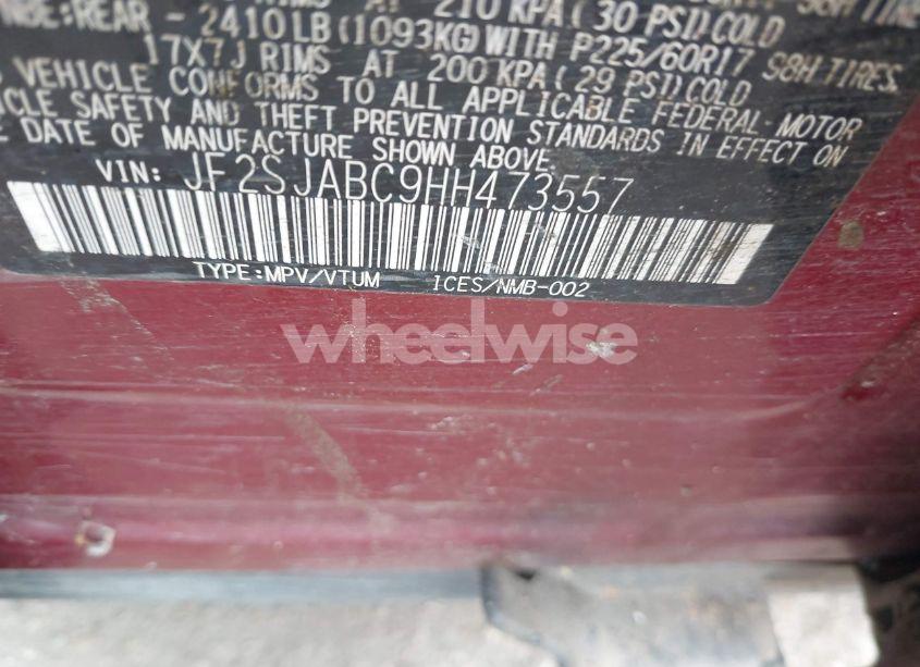 Photo 9 of 2017 Subaru Forester 2.5I (VIN JF2SJABC9HH473557)