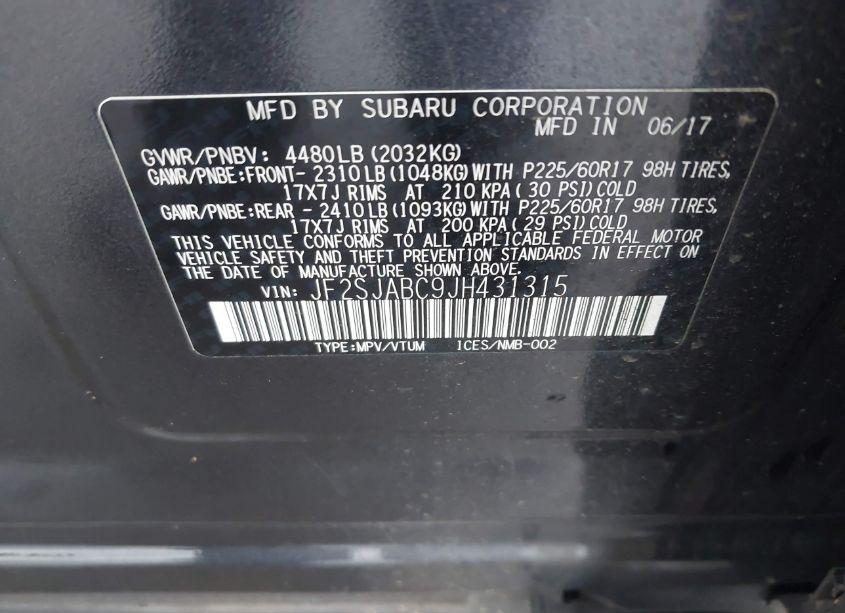 Photo 9 of 2018 Subaru Forester 2.5I (VIN JF2SJABC9JH431315)