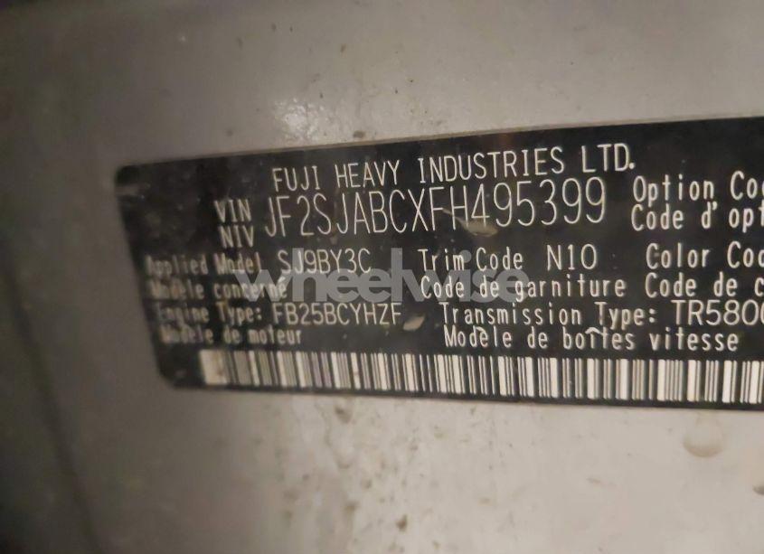 Photo 9 of 2015 Subaru Forester 2.5I (VIN JF2SJABCXFH495399)