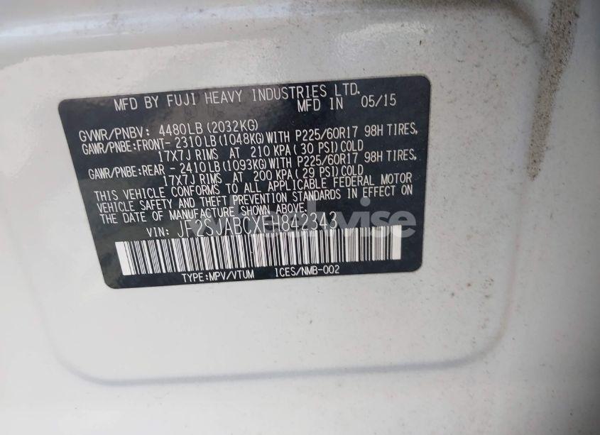 Photo 9 of 2015 Subaru Forester 2.5I (VIN JF2SJABCXFH842343)