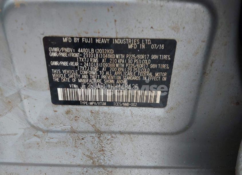 Photo 9 of 2017 Subaru Forester 2.5I (VIN JF2SJABCXHH448425)