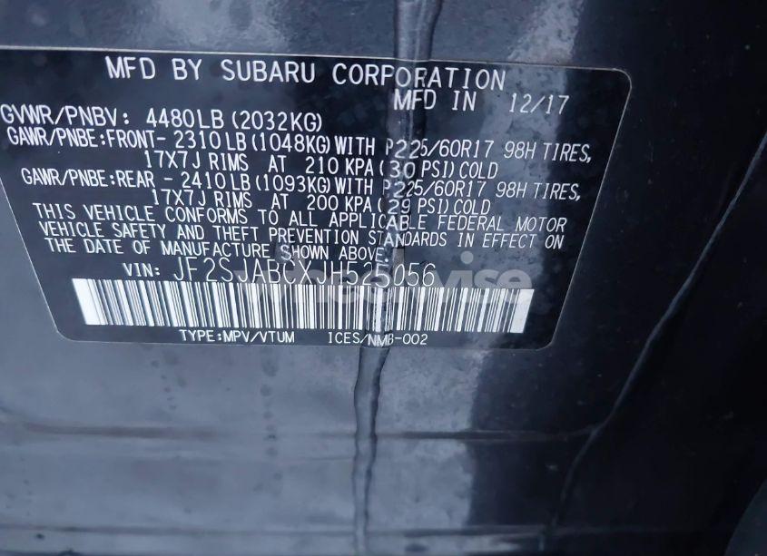 Photo 9 of 2018 Subaru Forester 2.5I (VIN JF2SJABCXJH525056)