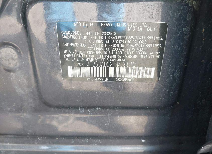 Photo 9 of 2014 Subaru Forester 2.5I PREMIUM (VIN JF2SJADC2EH435810)