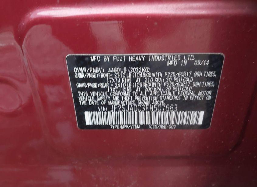 Photo 9 of 2015 Subaru Forester 2.5I PREMIUM (VIN JF2SJADC3FH507583)