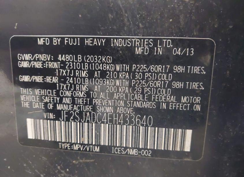 Photo 9 of 2014 Subaru Forester 2.5I PREMIUM (VIN JF2SJADC4EH433640)