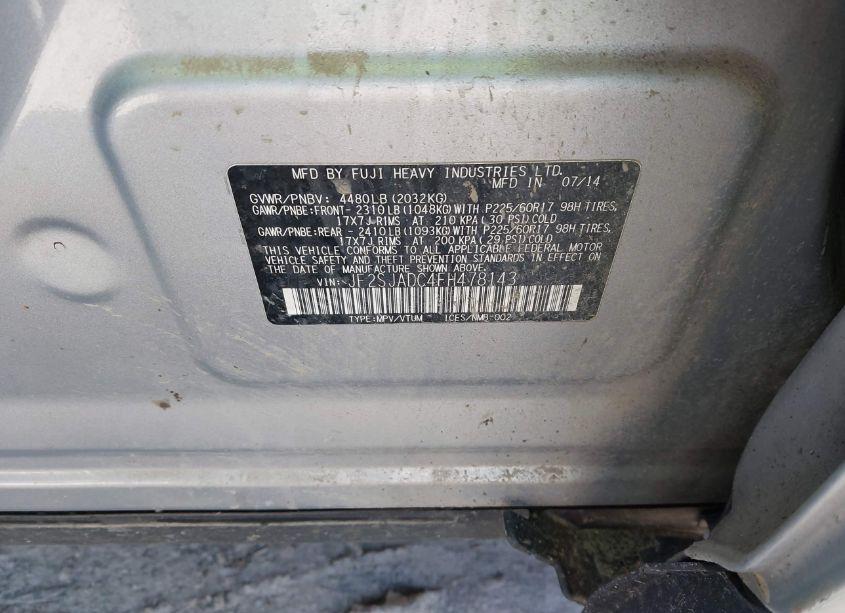 Photo 9 of 2015 Subaru Forester 2.5I PREMIUM (VIN JF2SJADC4FH478143)