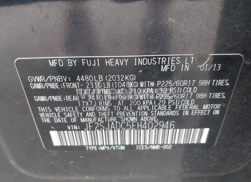 Photo 9 of 2014 Subaru Forester 2.5I PREMIUM (VIN JF2SJADC5EH402946)