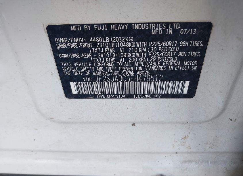 Photo 9 of 2014 Subaru Forester 2.5I PREMIUM (VIN JF2SJADC5EH479512)