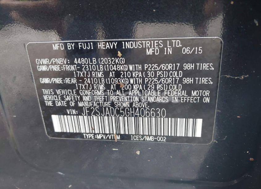 Photo 9 of 2016 Subaru Forester 2.5I PREMIUM (VIN JF2SJADC5GH406630)