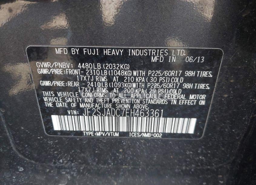 Photo 9 of 2014 Subaru Forester 2.5I PREMIUM (VIN JF2SJADC7EH463361)