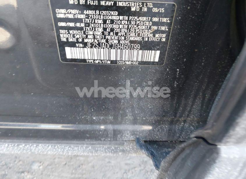 Photo 9 of 2016 Subaru Forester 2.5I PREMIUM (VIN JF2SJADC7GH460799)