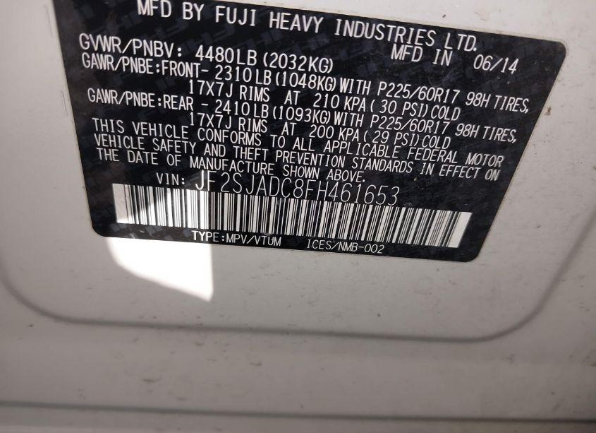 Photo 9 of 2015 Subaru Forester 2.5I PREMIUM (VIN JF2SJADC8FH461653)