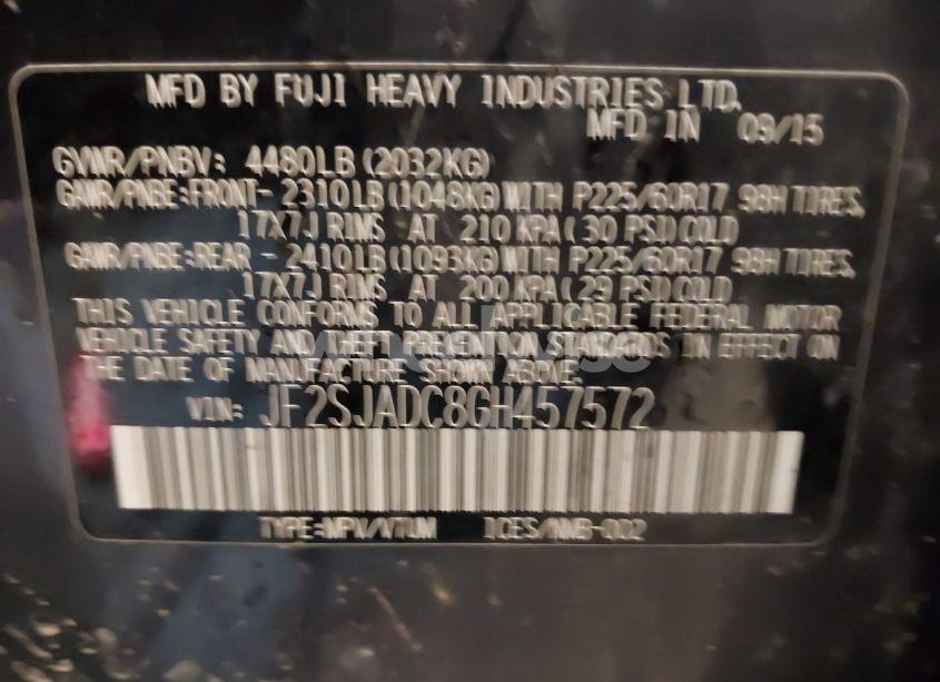 Photo 9 of 2016 Subaru Forester 2.5I PREMIUM (VIN JF2SJADC8GH457572)