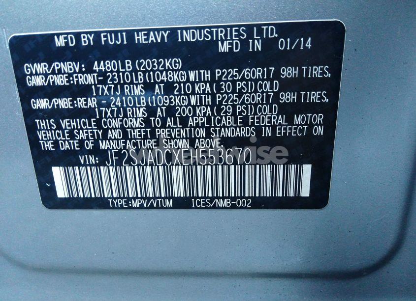 Photo 9 of 2014 Subaru Forester 2.5I PREMIUM (VIN JF2SJADCXEH553670)