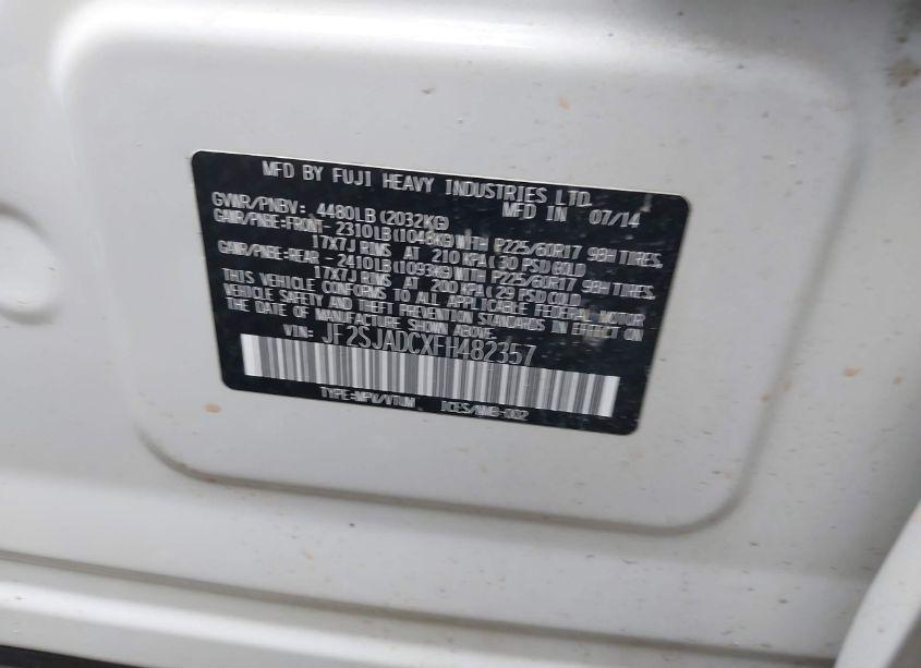 Photo 9 of 2015 Subaru Forester 2.5I PREMIUM (VIN JF2SJADCXFH482357)