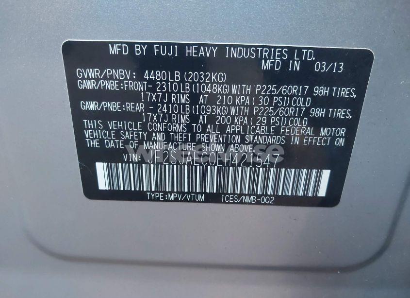 Photo 9 of 2014 Subaru Forester 2.5I PREMIUM (VIN JF2SJAEC0EH421547)