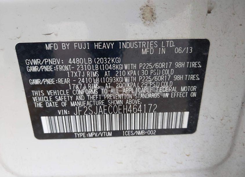 Photo 9 of 2014 Subaru Forester 2.5I PREMIUM (VIN JF2SJAEC0EH464172)