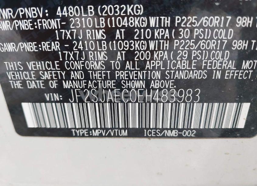 Photo 9 of 2014 Subaru Forester 2.5I PREMIUM (VIN JF2SJAEC0EH483983)