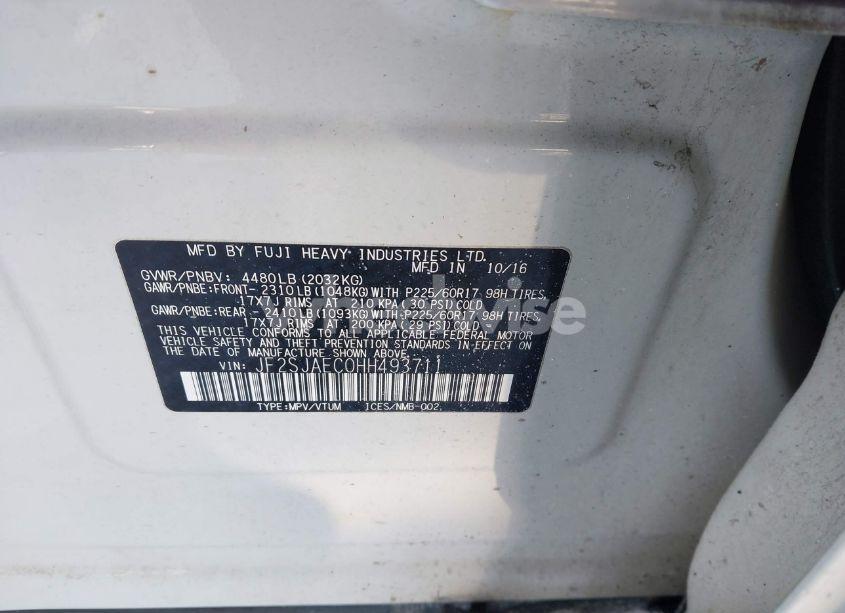 Photo 9 of 2017 Subaru Forester 2.5I PREMIUM (VIN JF2SJAEC0HH493711)