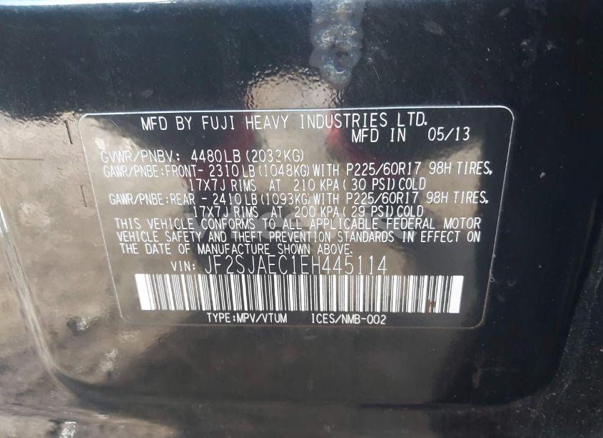 Photo 9 of 2014 Subaru Forester 2.5I PREMIUM (VIN JF2SJAEC1EH445114)