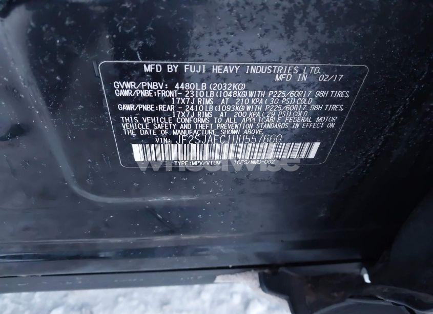 Photo 9 of 2017 Subaru Forester 2.5I PREMIUM (VIN JF2SJAEC1HH557660)