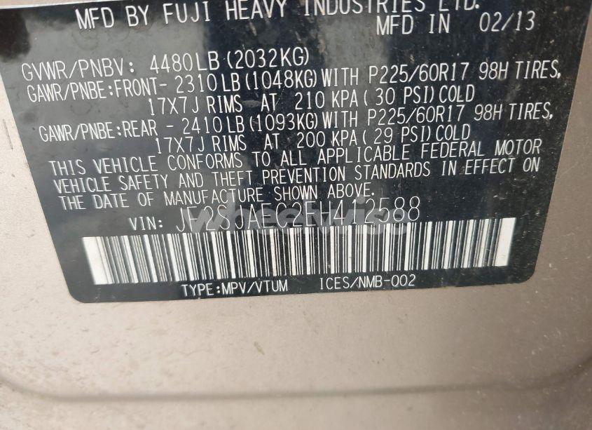 Photo 9 of 2014 Subaru Forester 2.5I PREMIUM (VIN JF2SJAEC2EH412588)