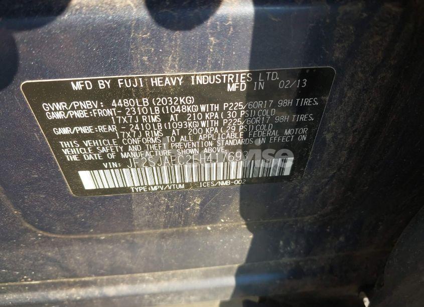 Photo 9 of 2014 Subaru Forester 2.5I PREMIUM (VIN JF2SJAEC2EH417693)