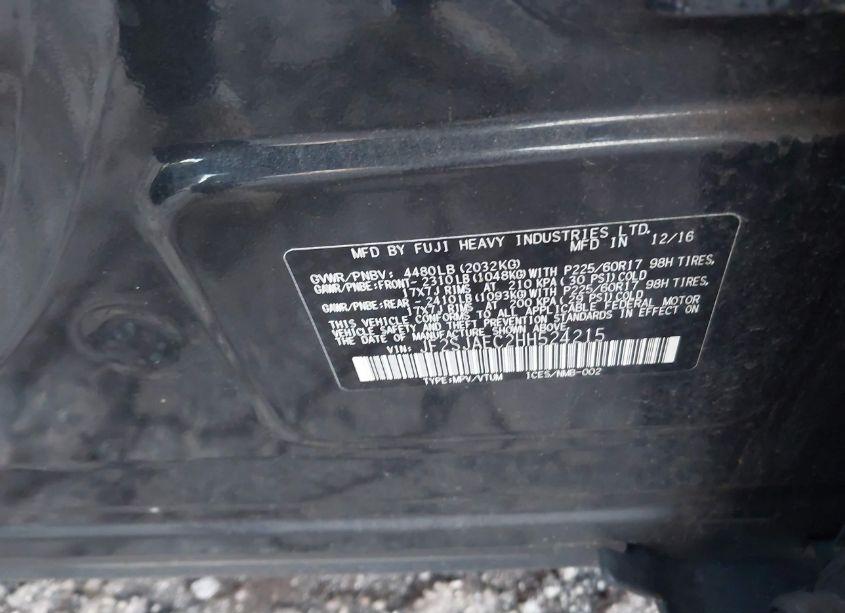 Photo 9 of 2017 Subaru Forester 2.5I PREMIUM (VIN JF2SJAEC2HH524215)