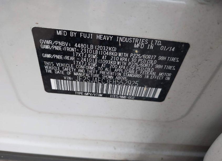 Photo 9 of 2014 Subaru Forester 2.5I PREMIUM (VIN JF2SJAEC3EH552925)