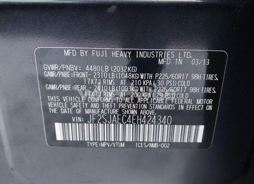 Photo 9 of 2014 Subaru Forester 2.5I PREMIUM (VIN JF2SJAEC4EH424340)