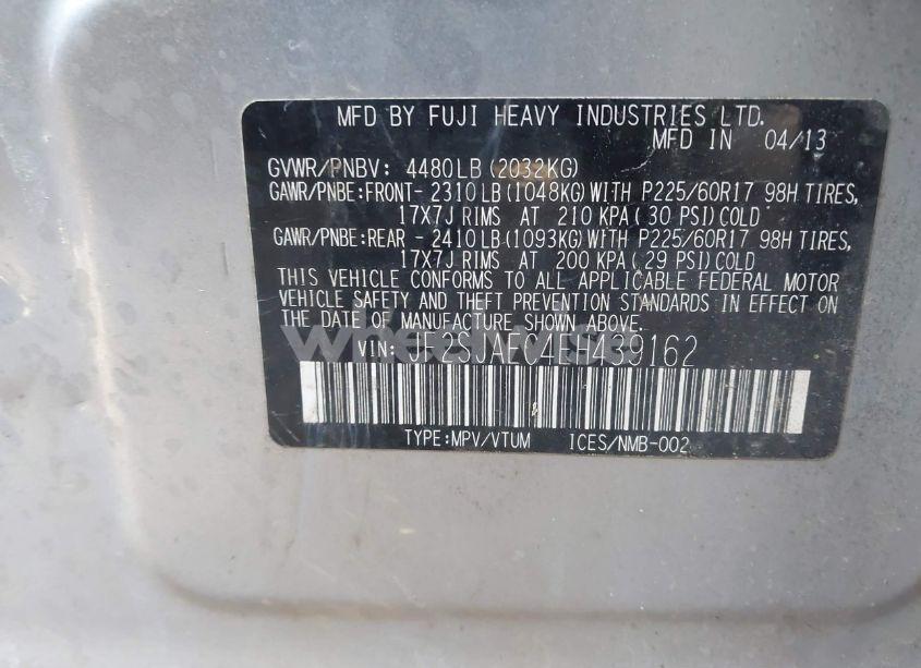 Photo 9 of 2014 Subaru Forester 2.5I PREMIUM (VIN JF2SJAEC4EH439162)