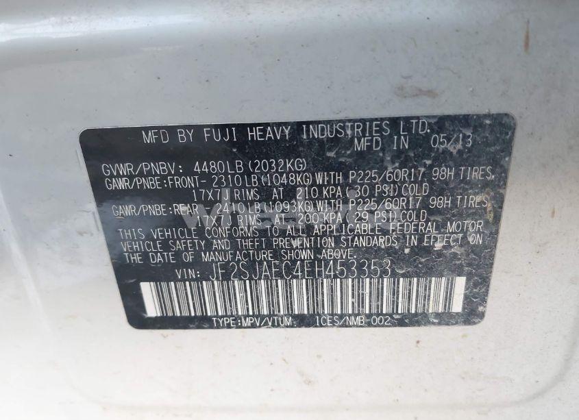 Photo 9 of 2014 Subaru Forester 2.5I PREMIUM (VIN JF2SJAEC4EH453353)