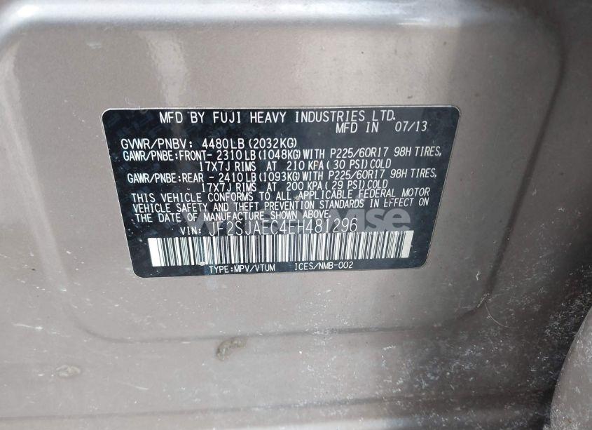 Photo 9 of 2014 Subaru Forester 2.5I PREMIUM (VIN JF2SJAEC4EH481296)